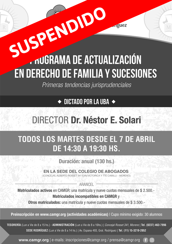 DIPLOMATURA EN DERECHO DE FAMILIA Y SUCESIONES UBA